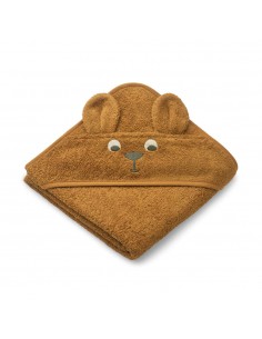 Liewood - Cape de Bain Albert hooded towel kangourou golden caramel