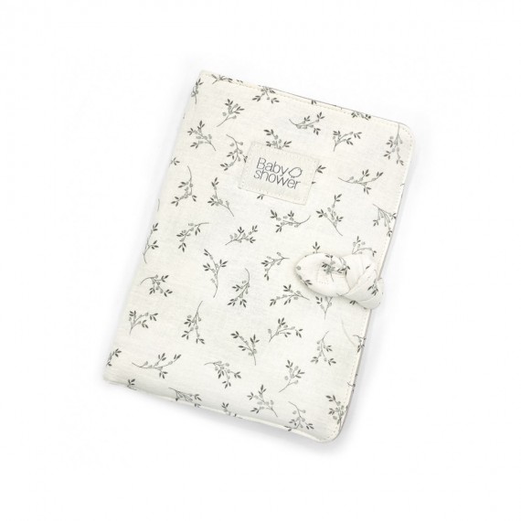 BabyShower - Protége carnet de santé Knot Olive bloom powder