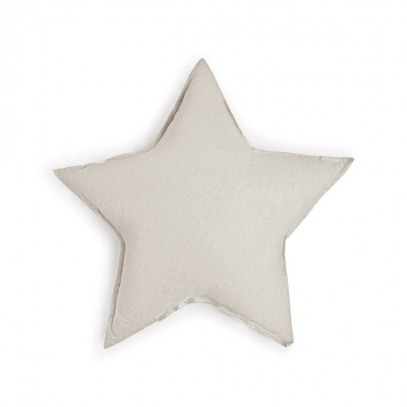 BabyShower - Coussin étoile star Lin beige