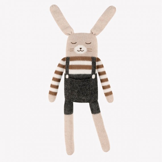 Main Sauvage - Doudou Big Bunny salopette noire