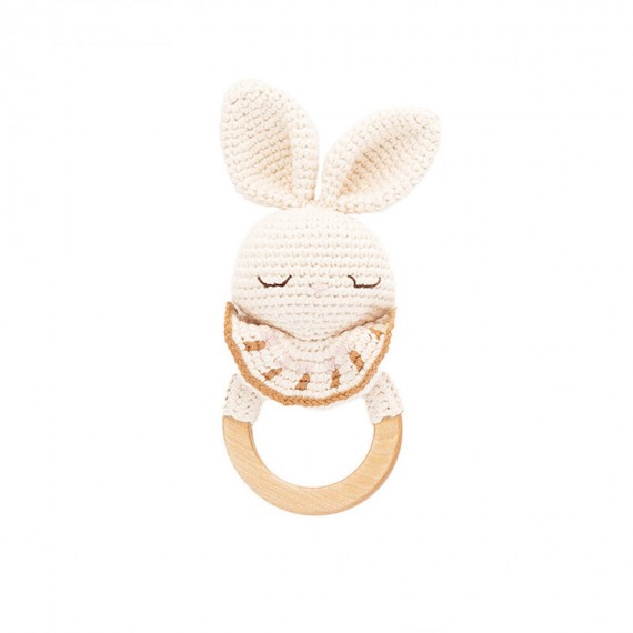 Patti oslo - Anneau crochet lapin Bonnie bunny teething ring