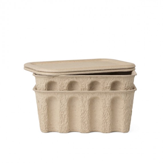 Ferm Living - Paper Pulp Box - Set of 2 - Boîte de rangement