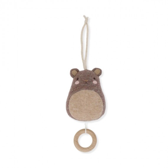 Konges Slojd - Mobile musical Cutie Bear - Mocca