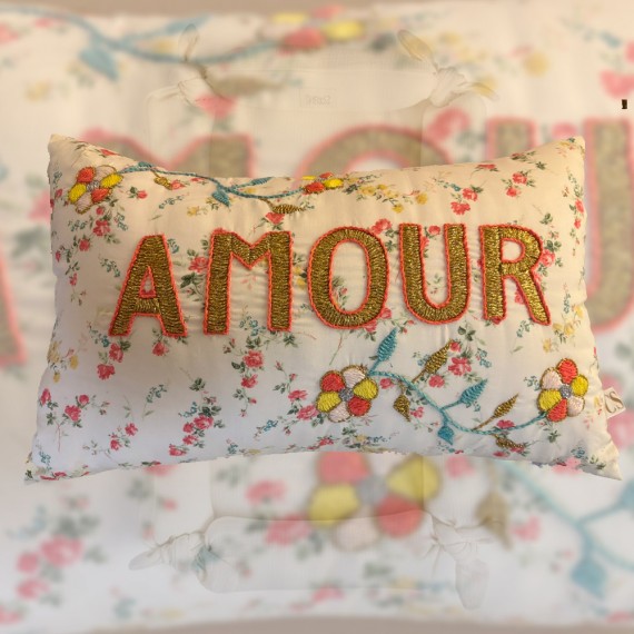CSAO - Coussin brodé Amour...