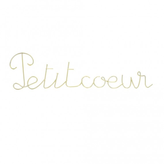 Atelier Jasmin - Mot métal « Petit Coeur » doré
