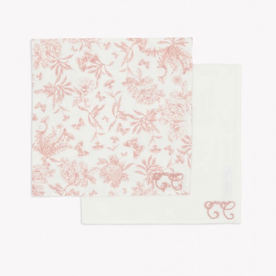 Tartine et Chocolat - Lot de 2 langes Toile de Jouy rose