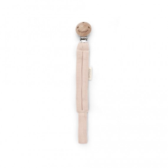 BabyShower - Attache tétine wood nude powder