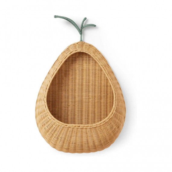 Ferm Living - Panier mural tressé Poire - Pear Braided Wall Pocket Natural