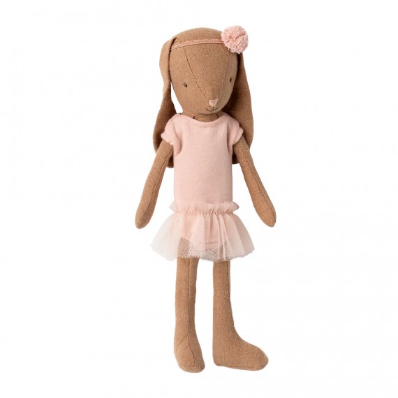 Maileg - Bunny ballet size 1 brown chocolate - Lapin Bunny taille 1, marron Chocolat - Body et tutu rose