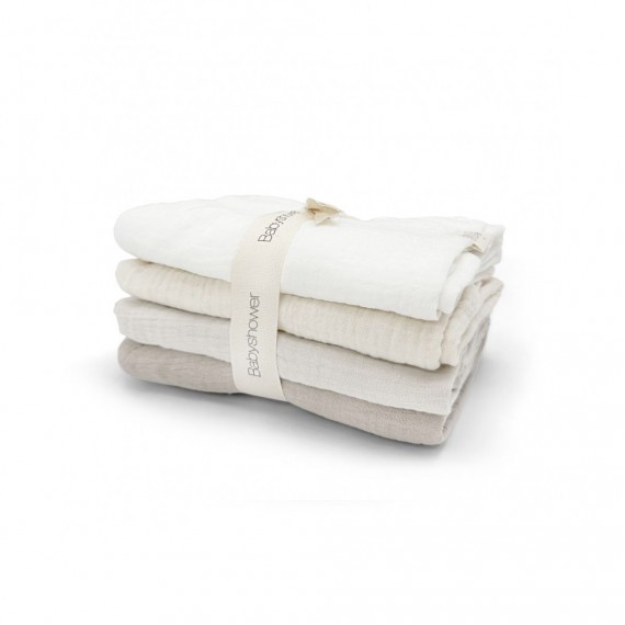 BabyShower - lot 4 langes little colors ivory