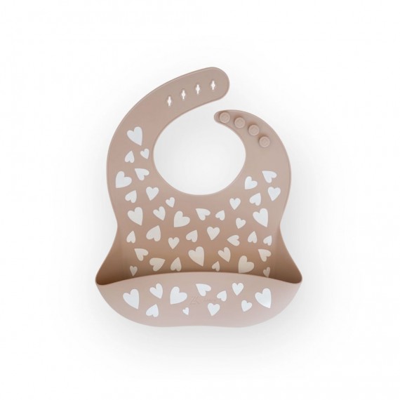 Zakuw - Bavoir en silicone Fall in love taupe