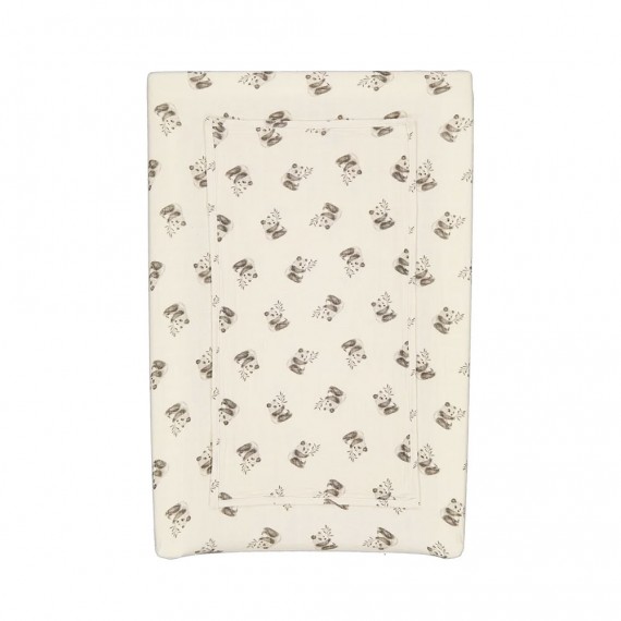 Rose in april - Housse de matelas à langer Fanny Panda naturel