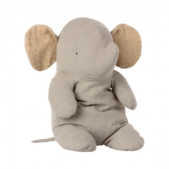 Maileg - Peluche en Tissu Safari Friends - Big Elephant - gris