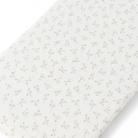 BabyShower - Drap housse Cocodo olive bloom