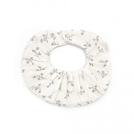 BabyShower - Bavoir Fancy Olive bloom