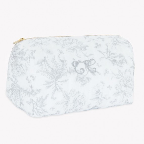 Tartine et Chocolat - Trousse de toilette Imprimé inspiration toile de jouy gris