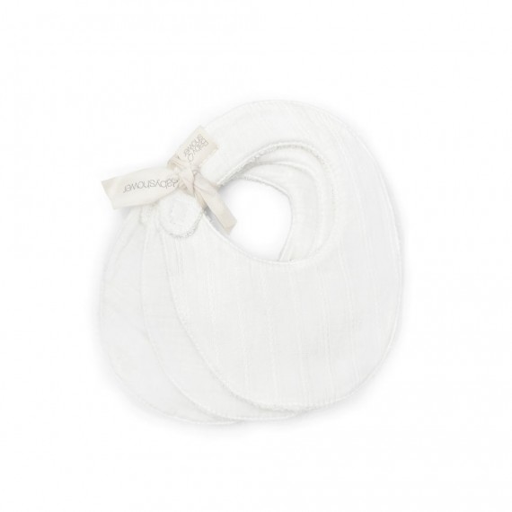 BabyShower - Set 3 bavoirs lullaby white