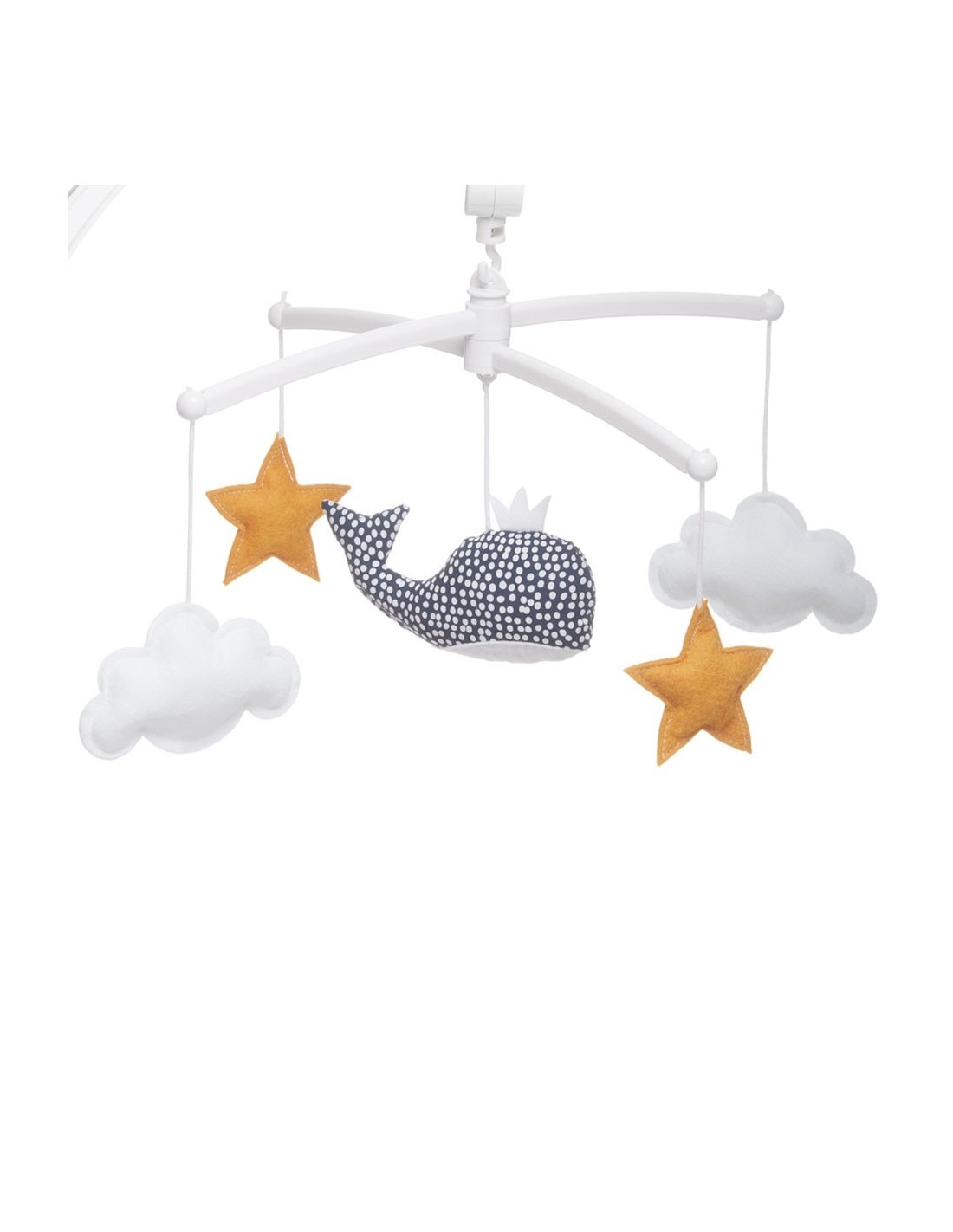 Pouce Et Lina Mobile Baleine Bleu Nuit