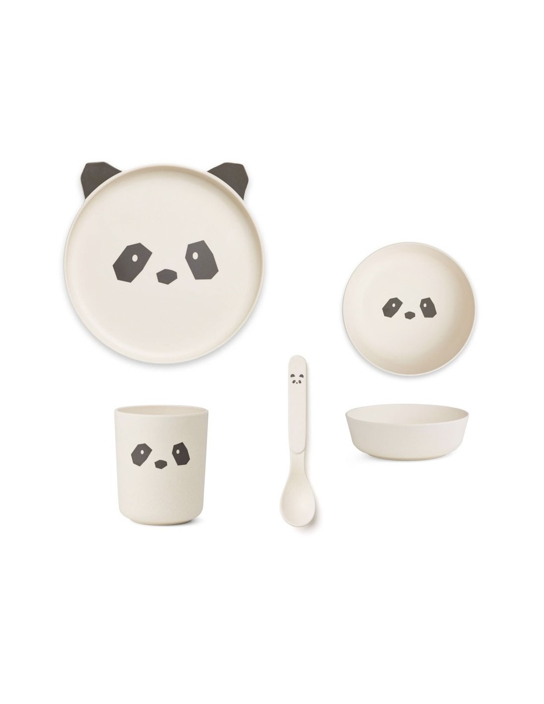 Liewood Coffret Repas Bambou Panda Tableware