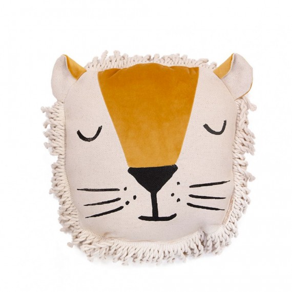 Nobodinoz - Coussin Lion - moutarde