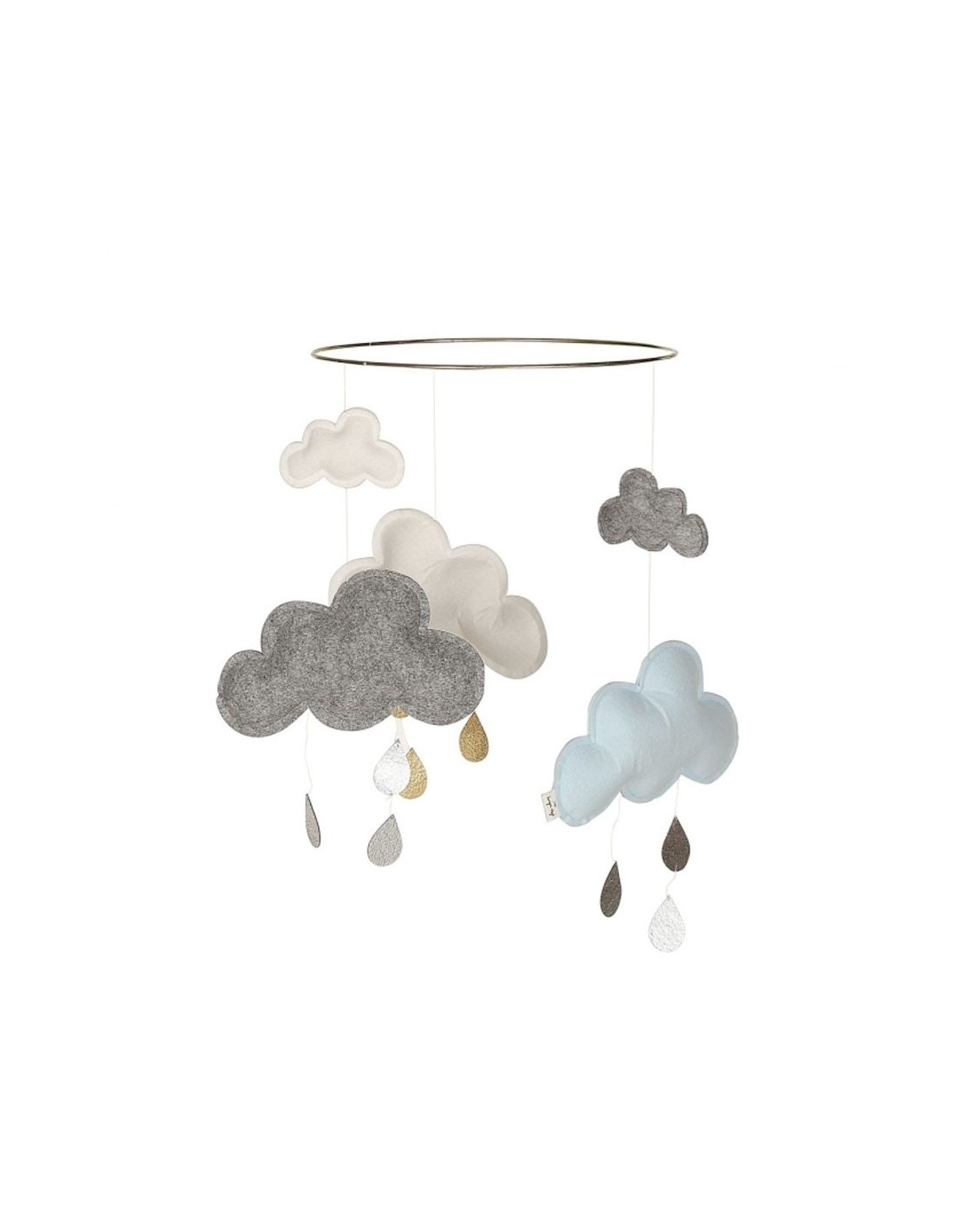 Konges Slojd Mobile Nuages Blueberry Grey Blue Konges Slojd Mobile Nuages Blueberry Grey Blue