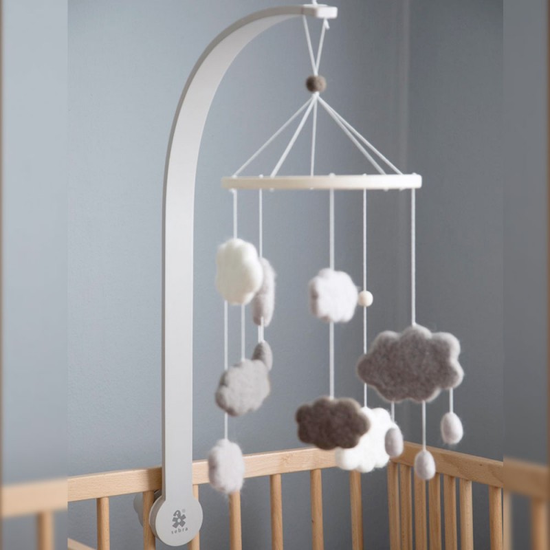 Sebra - Support mobile en bois, gris elephant