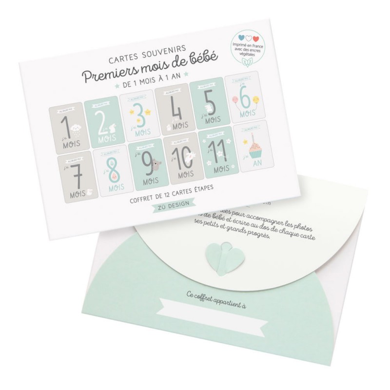 Zu Kit Premiers Mois De Bebe Cartes 12 Etapes Zu Kit Premiers Mois De Bebe Cartes 12 Etapes