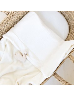 Les Juliettes - Couverture double gaze blanc cassé + polaire