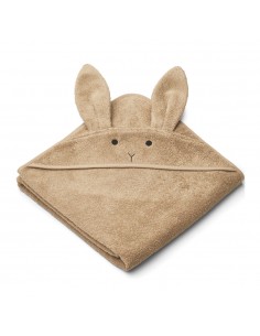 Liewood - Cape de bain Augusta hooded baby towel rabbit oat