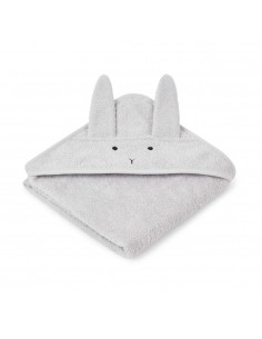 Liewood - Cape de bain Albert Rabbit grey (grande taille)