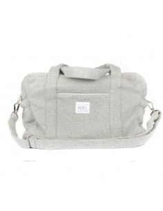 Bebel - Sac à langer "Jersey" 24H gris + attaches poussettes