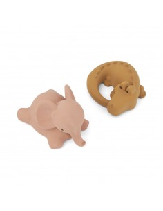 Liewood - Set de 2 jouets de bain Vikky Safari dark rose mix