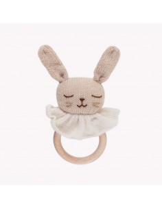 Main Sauvage - Anneau de dentition lapin sable/beige