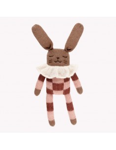 Main Sauvage - Doudou lapin - Pyjama à carreaux Sienne