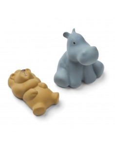 Liewood - Set de 2 jouets de bain Vikky Safari whale blue mix