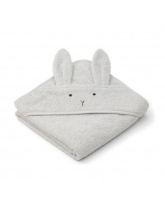 Liewood - Cape de Bain Albert hooded baby towel Rabbit dumbo grey