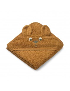 Liewood - Cape de Bain Albert hooded baby towel kangourou golden caramel