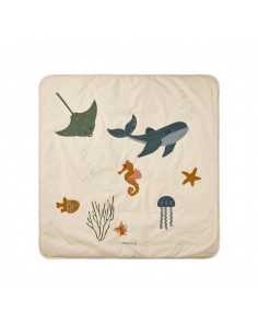 Liewood - Tapis d'éveil Glenn Activity Blanket - Sea creature sandy mix