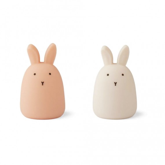Liewood - Lot de 2 veilleuses Callie rabbit tuscany rose /sandy