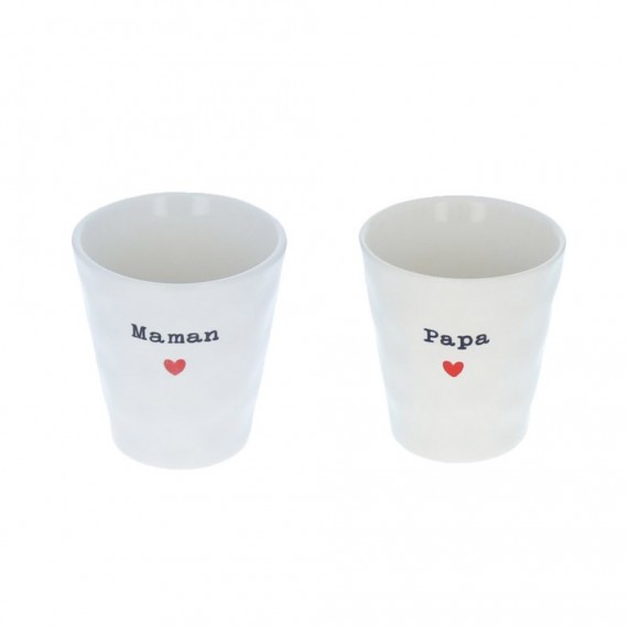 Atelier Jasmin - Lot de 2 tasses maman + papa