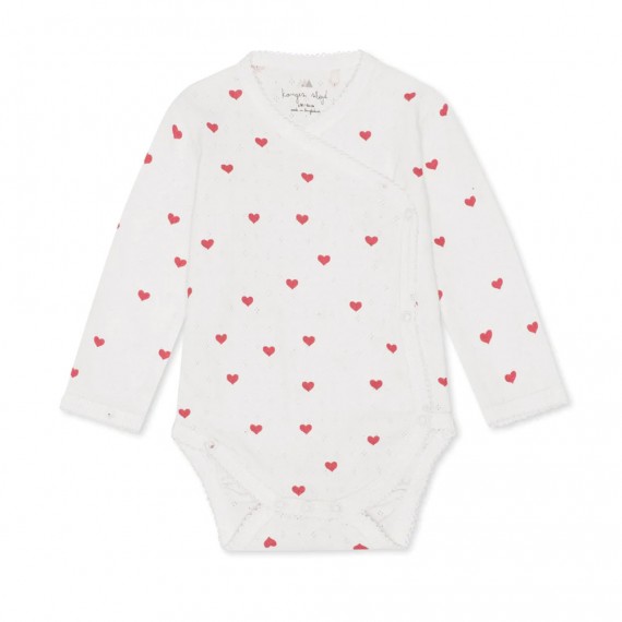 Konges Slojd - Body Minnie coton new born Amour Rouge