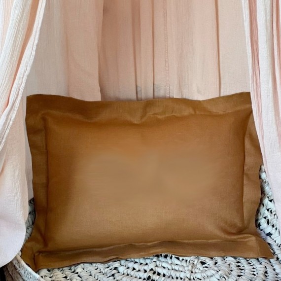 Oh la la - Coussin double gaze Terracotta personnalisable