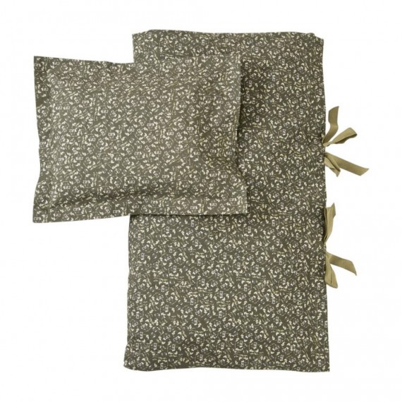 Garbo and friends - Parure de lit Percale Floral moss 100*140